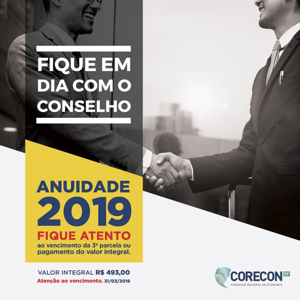 Atenção, Economista! Últimos dias para pagamento da anuidade