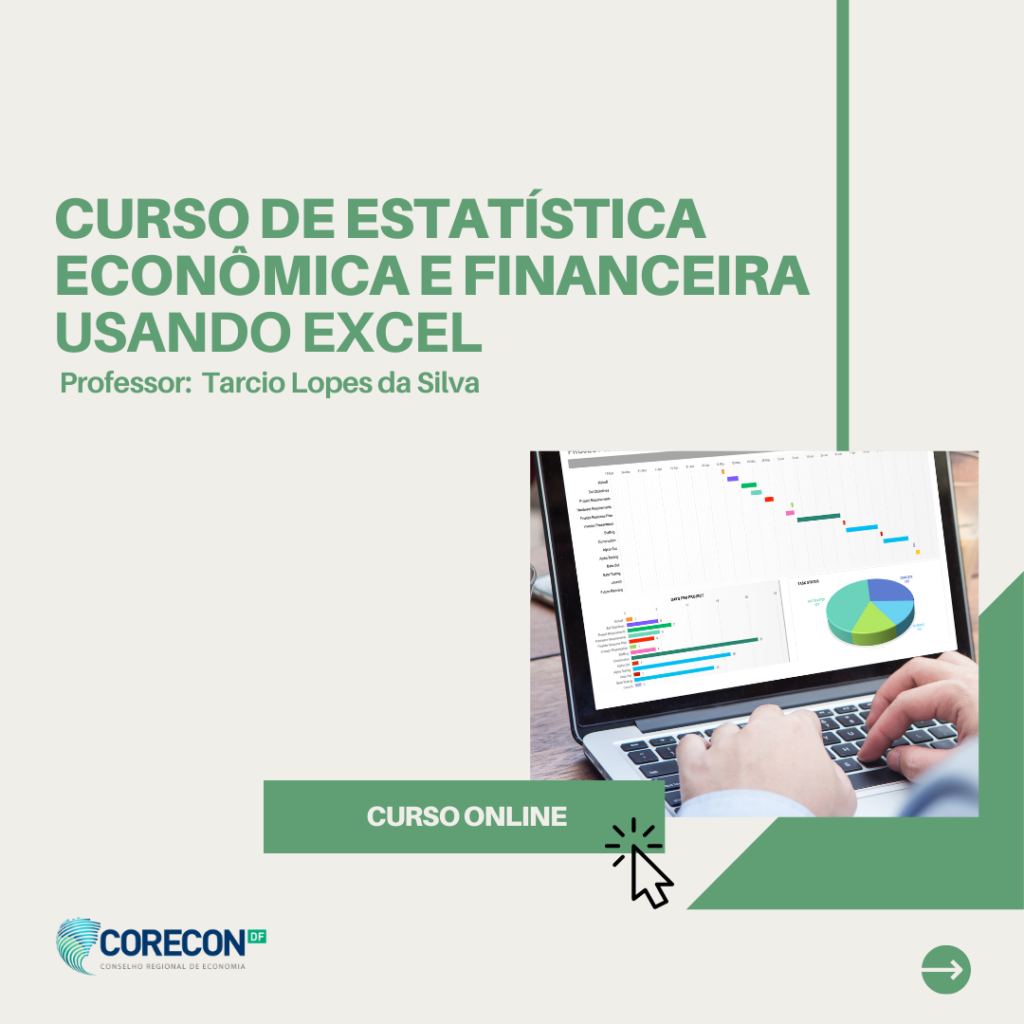 Inscrições abertas para Curso de Estatística Econômica e Financeira usando Excel