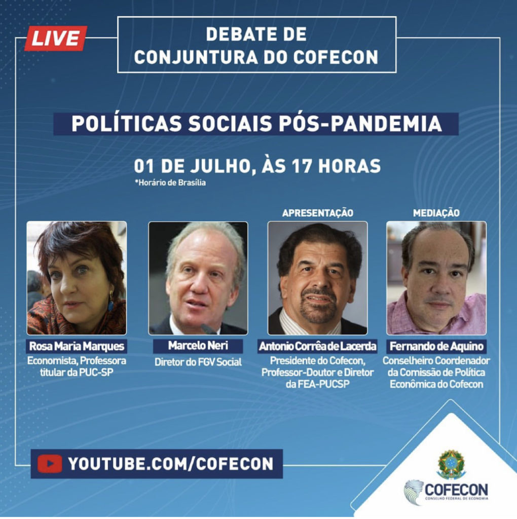 Cofecon realiza debate sobre políticas sociais pós-pandemia