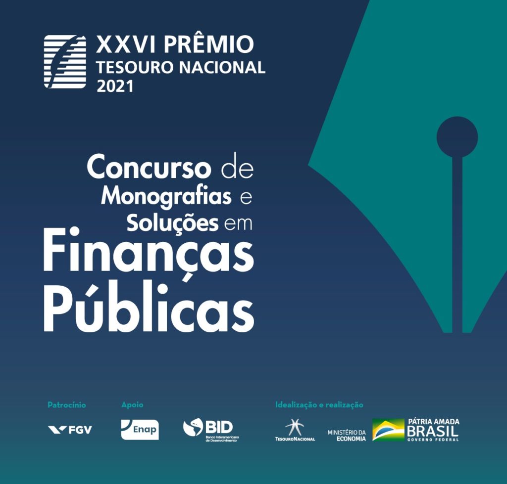 Estão abertas as inscrições para o XXVI Prêmio Tesouro Nacional 2021