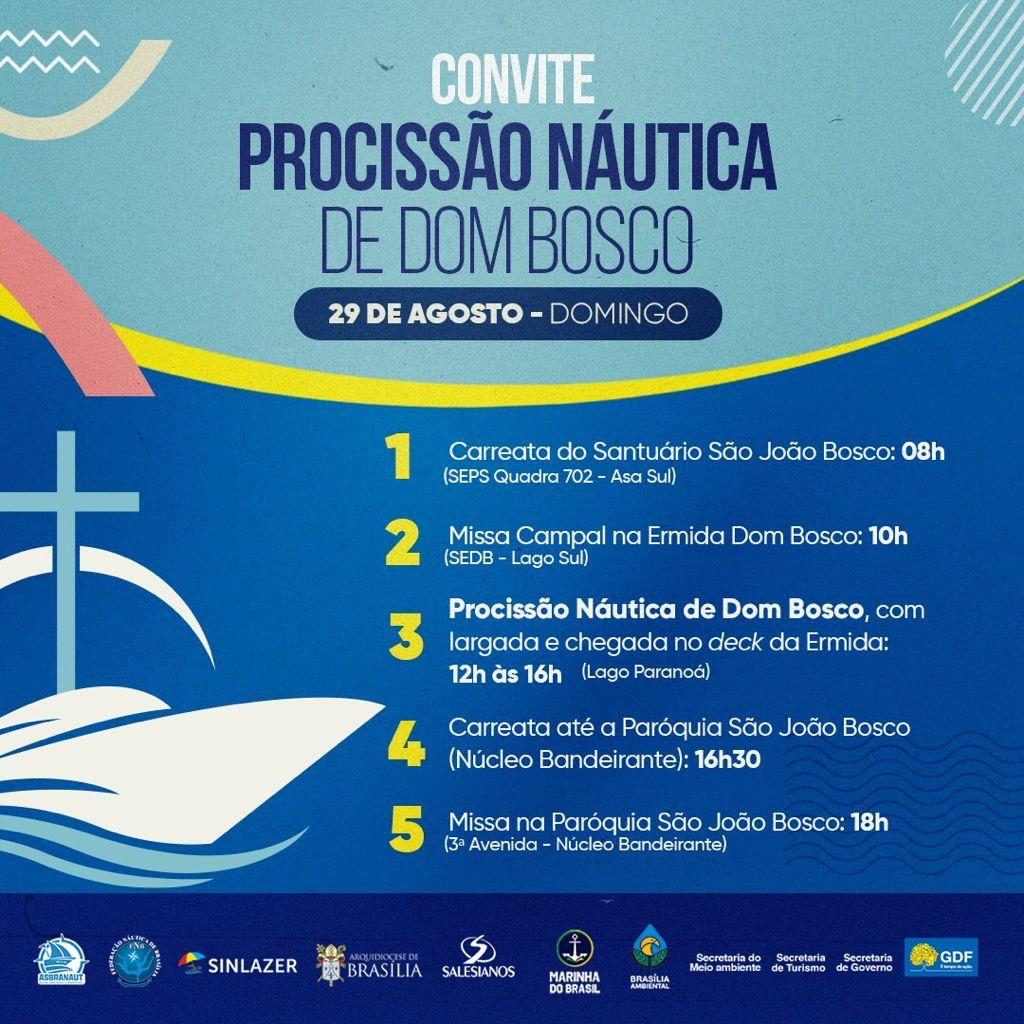 Convite para as celebrações em homenagem à Dom Bosco