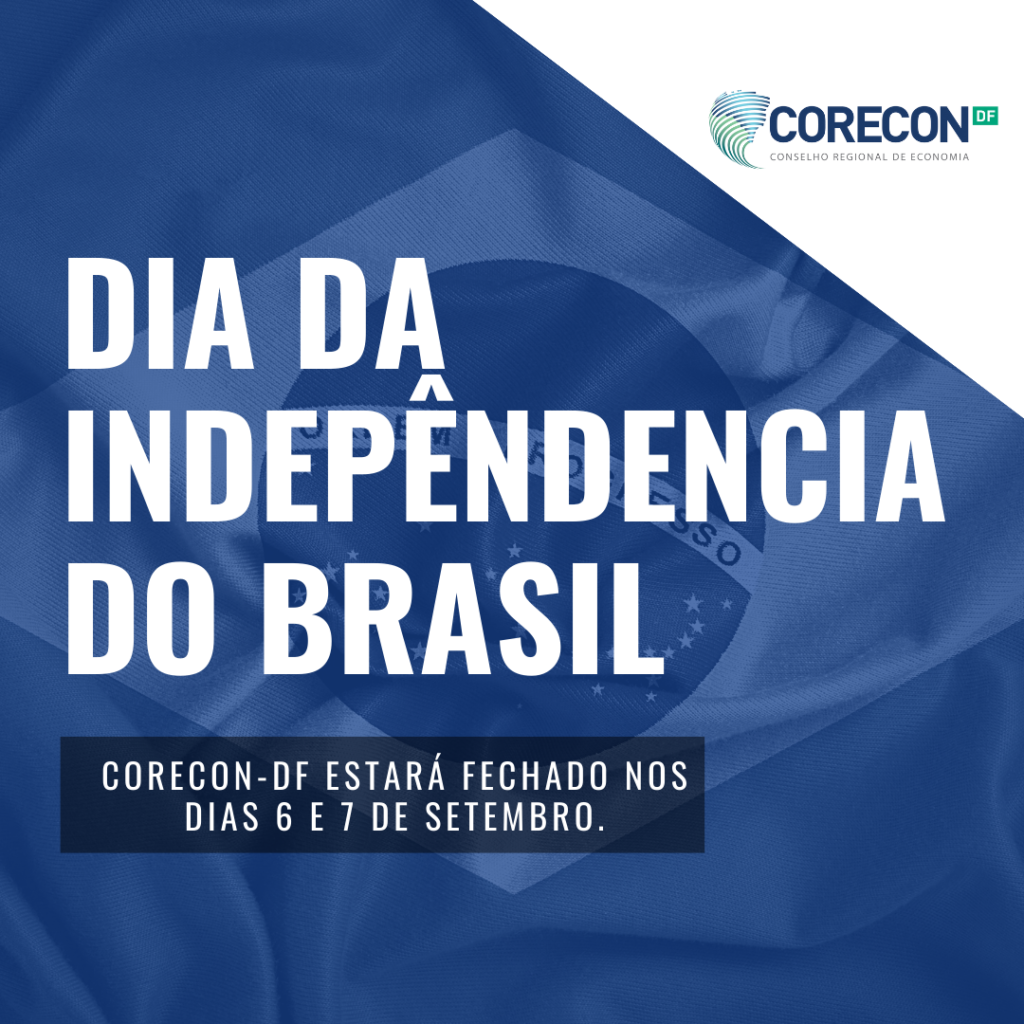 Corecon-DF estará fechados nos dias 6 e 7 de setembro