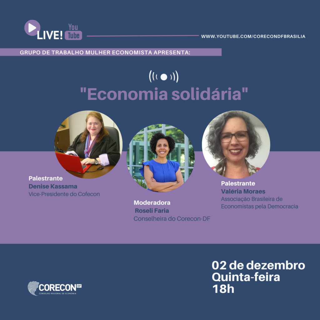 GT Mulher Economista promove live com o tema 