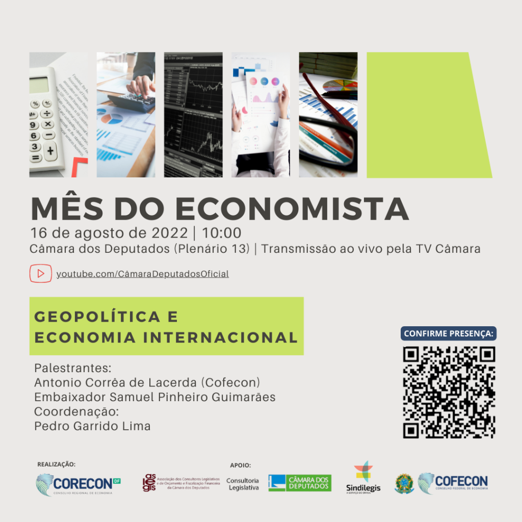 Corecon-DF e Aslegis promovem evento de Geopolítica e Economia Internacional