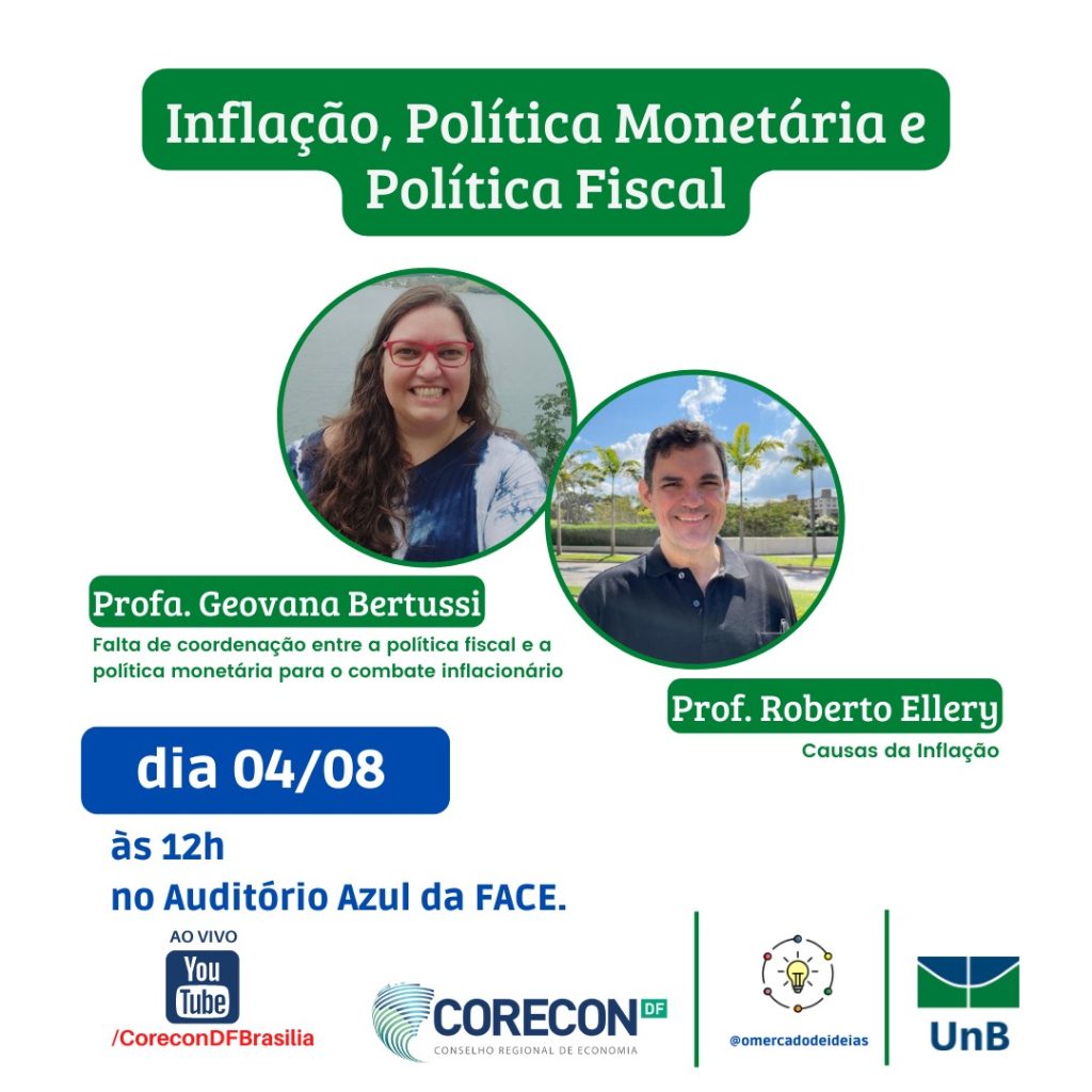 UnB promoverá debate sobre Inflação, Política Monetária e Política Fiscal