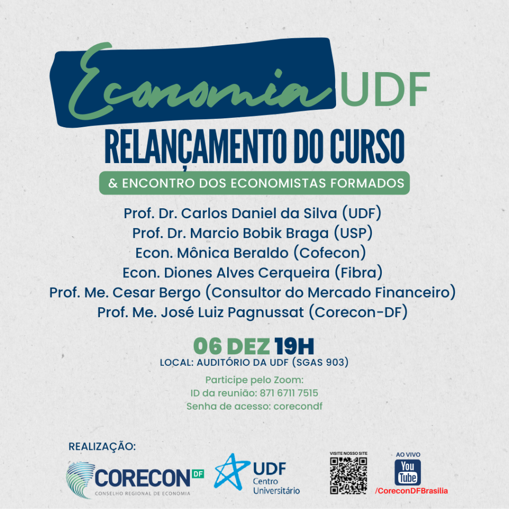 Corecon-DF participa do relançamento do curso de Economia da UDF e promove encontro de economistas formados