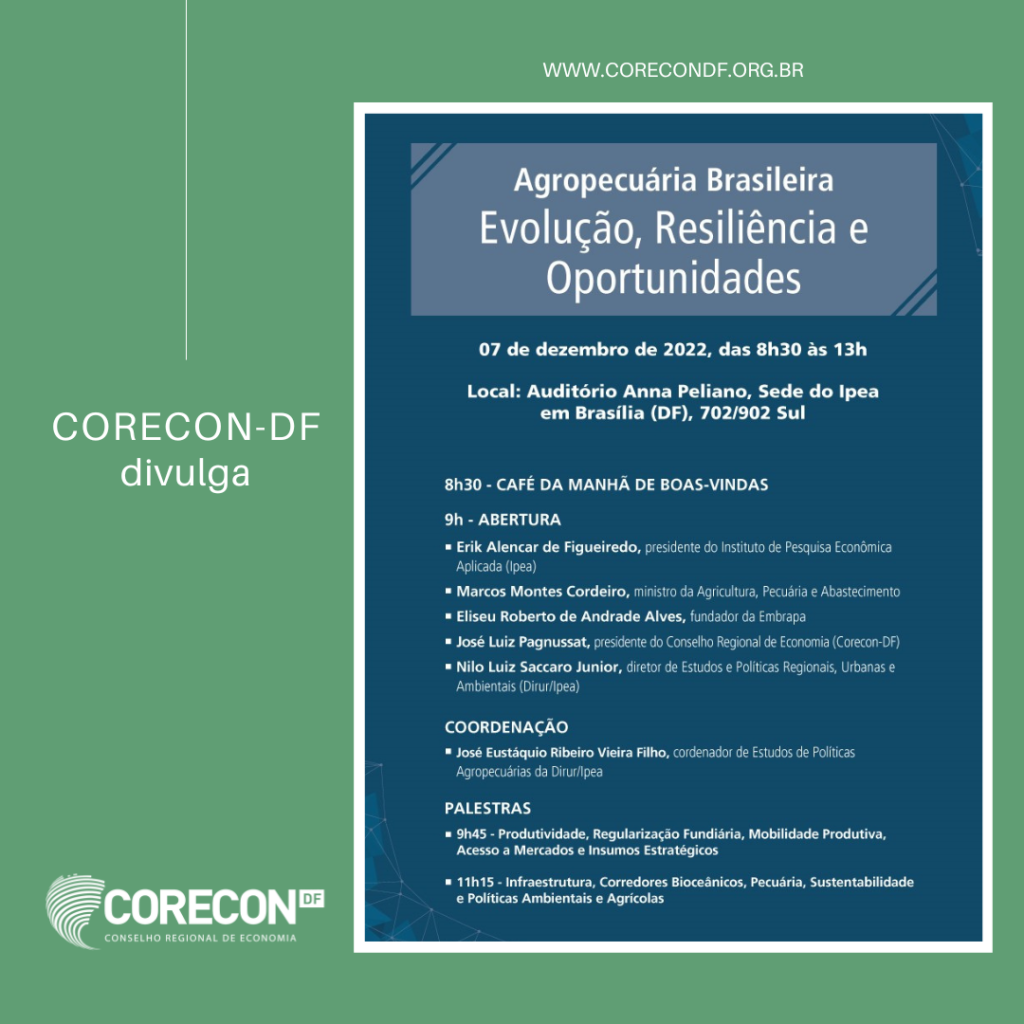Ipea promove seminário sobre agropecuária brasileira, evolução, resiliência e oportunidades