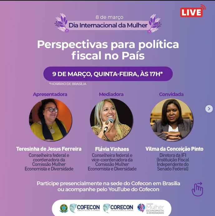 Economista Vilma Pinto discutirá perspectivas para a política fiscal