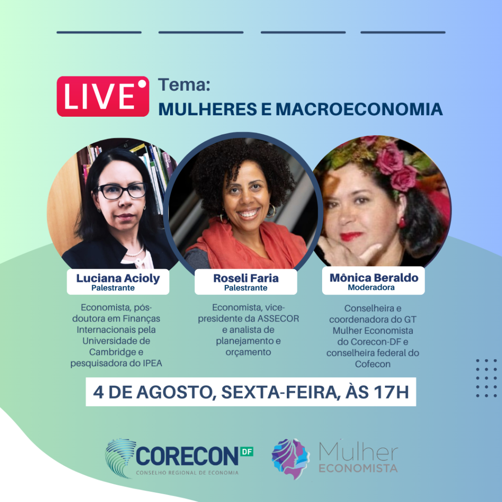 Corecon-DF inicia programação em celebração ao dia do economista com palestra sobre as mulheres