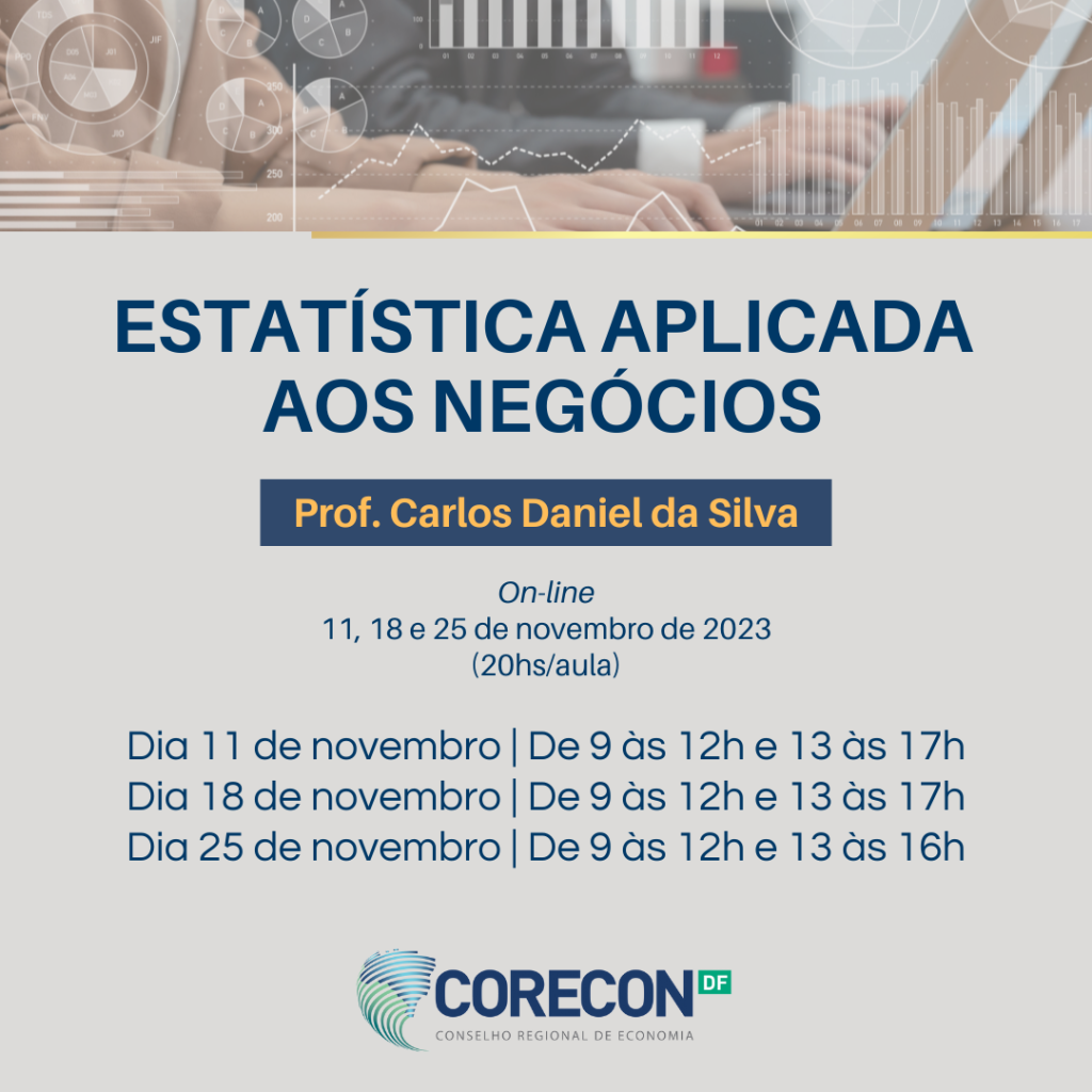 Inscrições abertas para o curso de Estatística Aplicada aos Negócios