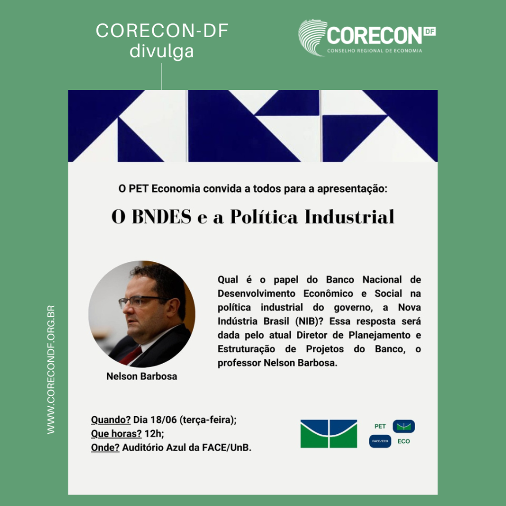 Corecon-DF Divulga Palestra Promovida pelo PET Economia