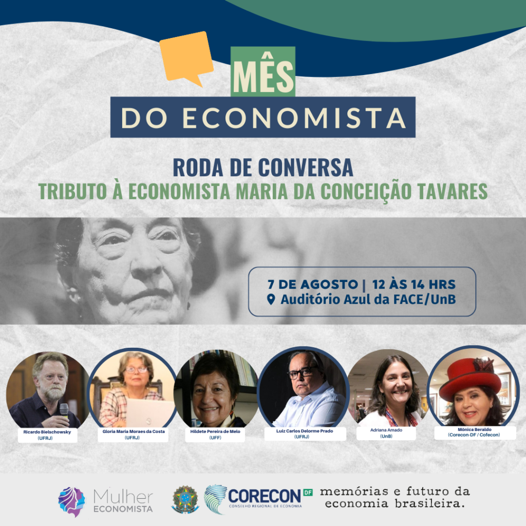 Grupo de Trabalho Mulher Economista do Corecon/DF promove Tributo à Maria da Conceição Tavares