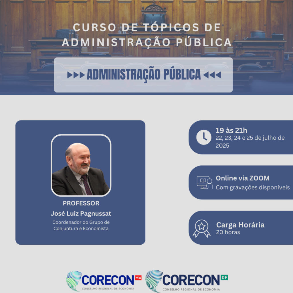Corecon-DF e Corecon-MA Lançam Curso Gratuito de Tópicos Essenciais em Administração Pública