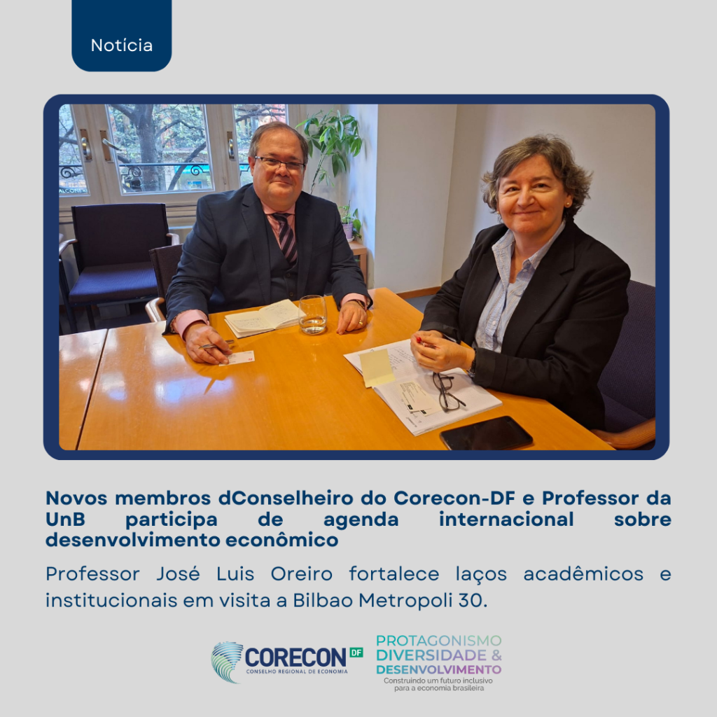 Conselheiro do Corecon-DF e Professor da UnB participa de agenda internacional sobre desenvolvimento econômico