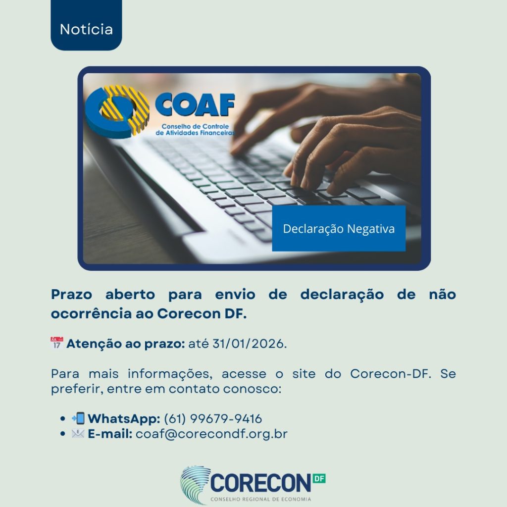 Comunicação de Não Ocorrência ao COAF
